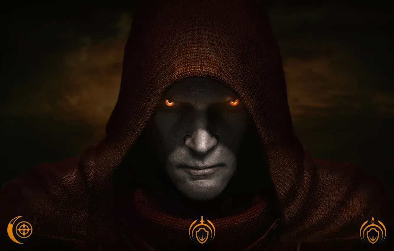 Photo wallpaper look, sign, hood, runes, DLC, Warner Bros. Interactive Entertainment, Monolith Productions, Middle-earth: Shadow of Mordor