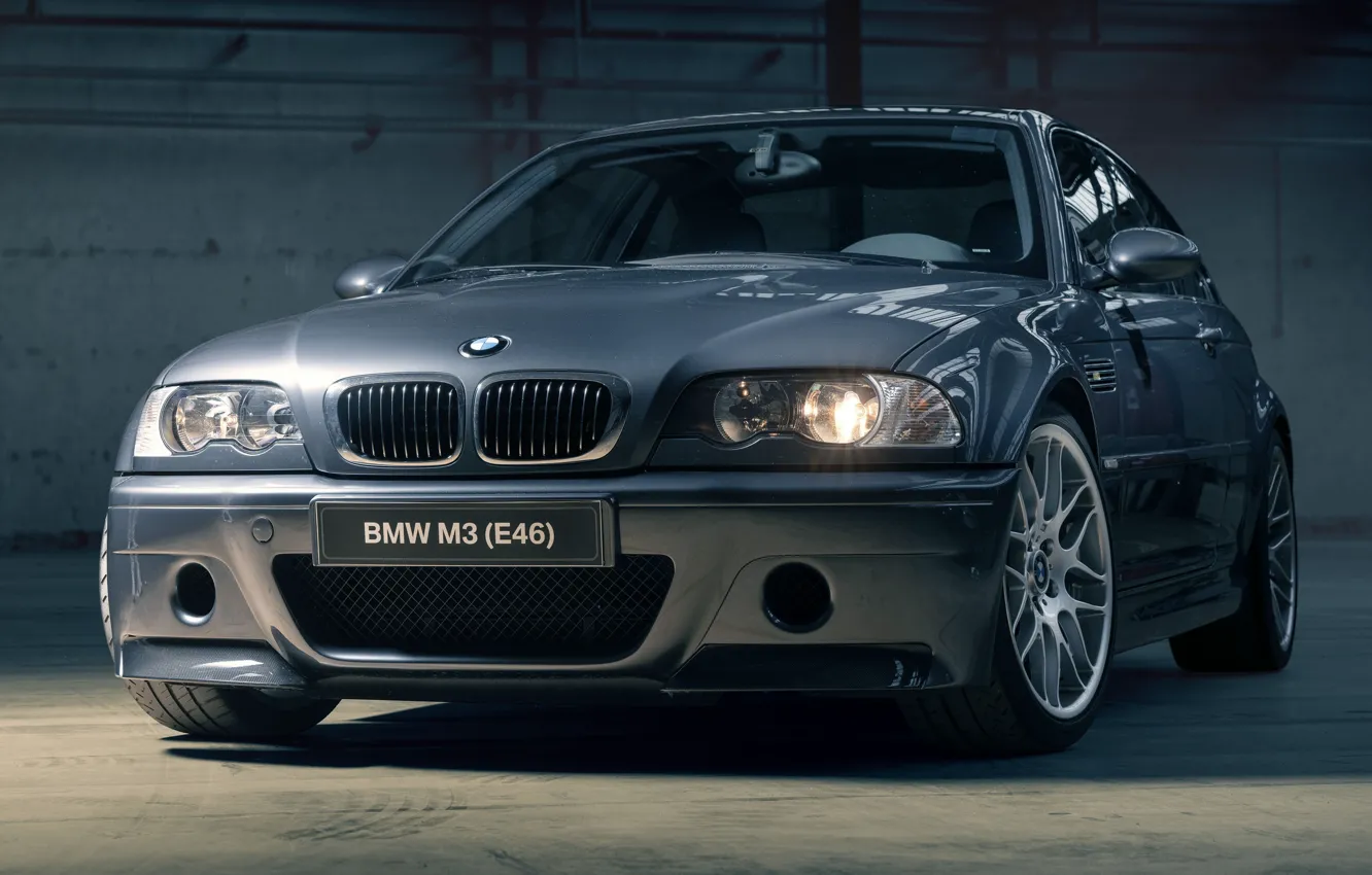 Photo wallpaper BMW, front, E46, headlights, M3, BMW M3 CSL