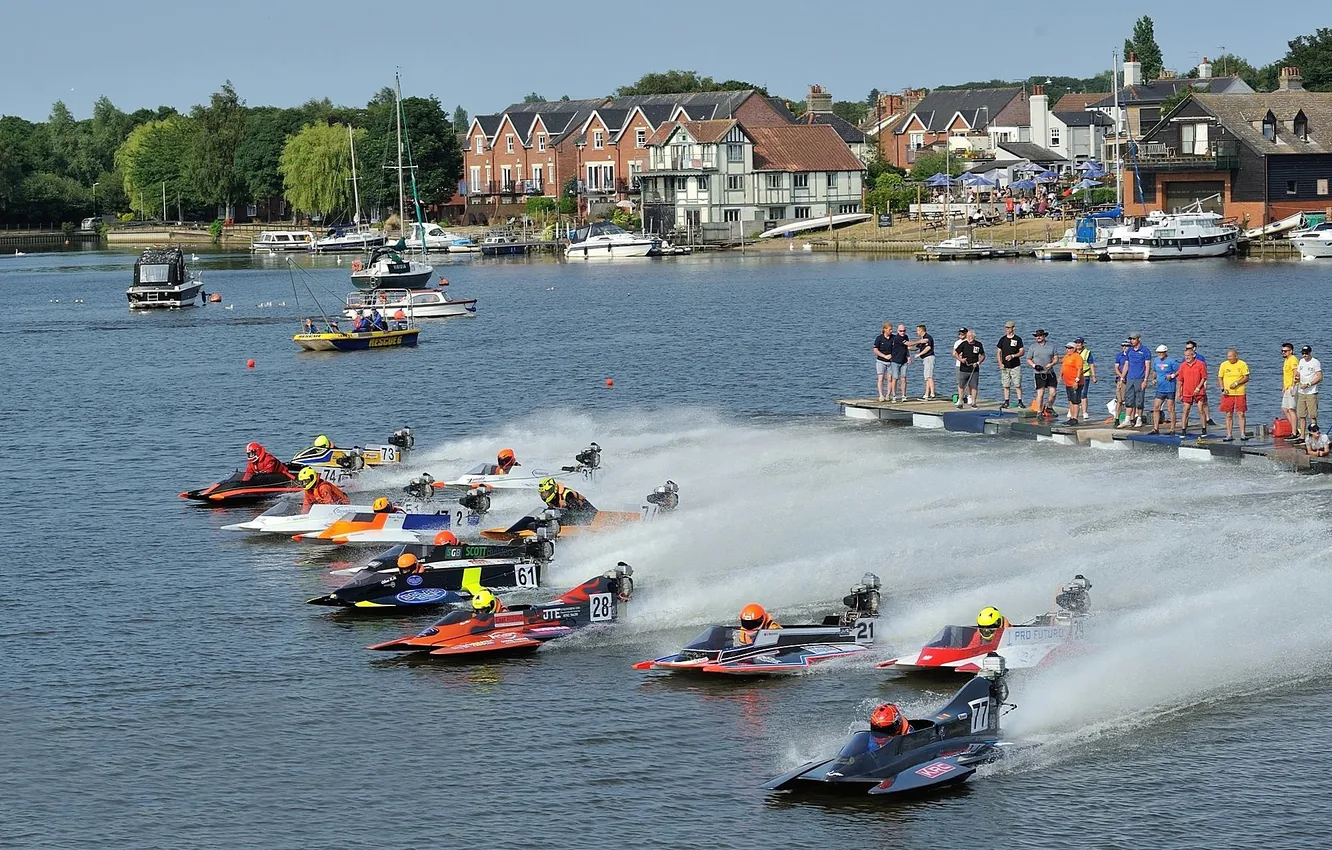 Photo wallpaper race, boat, speed