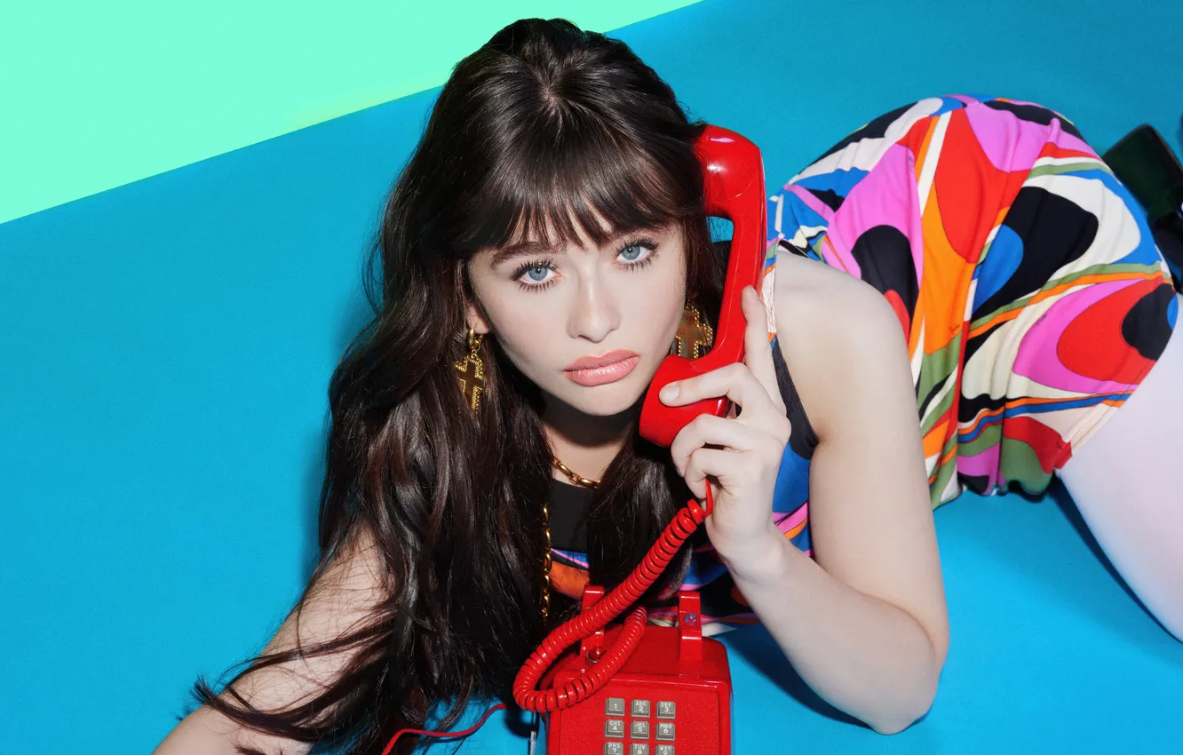 Photo wallpaper look, pose, style, portrait, actress, brunette, outfit, lies