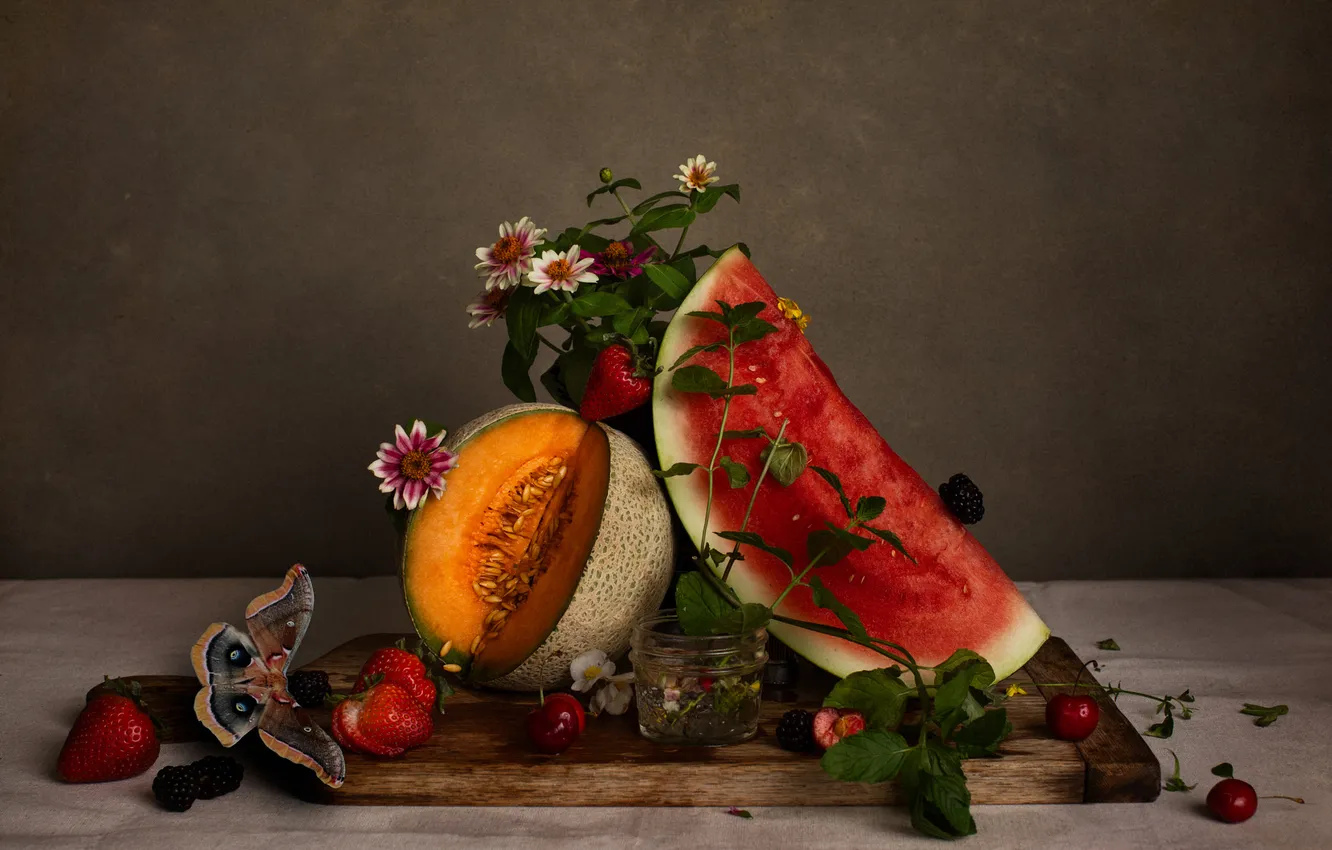 Photo wallpaper watermelon, still life, melon