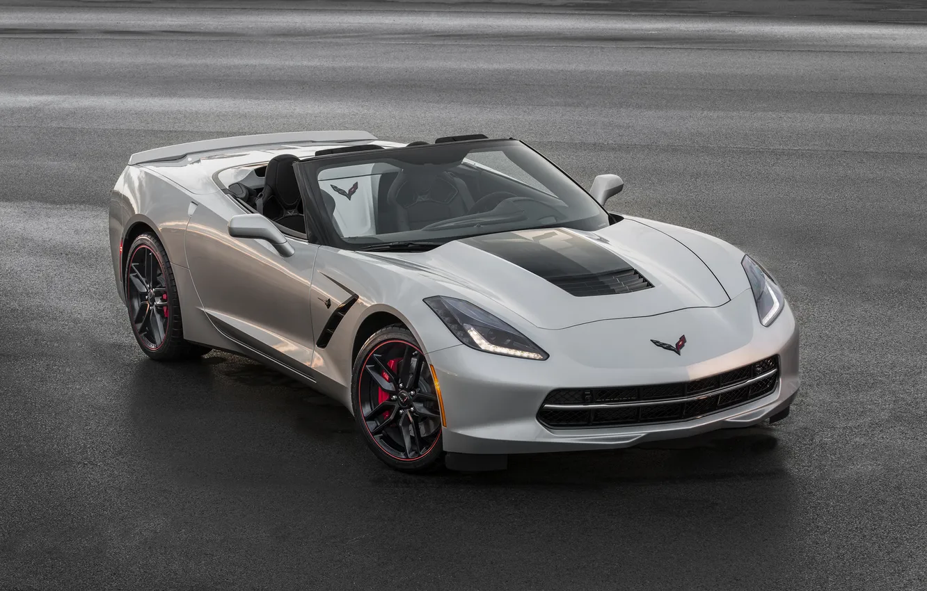 Photo wallpaper Corvette, Chevrolet, supercar, Chevrolet, Corvette, Convertible, Stingray, 2015
