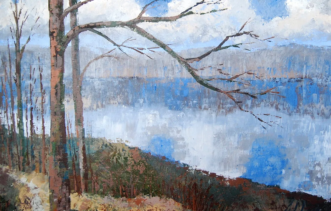 Photo wallpaper nature, picture, painting