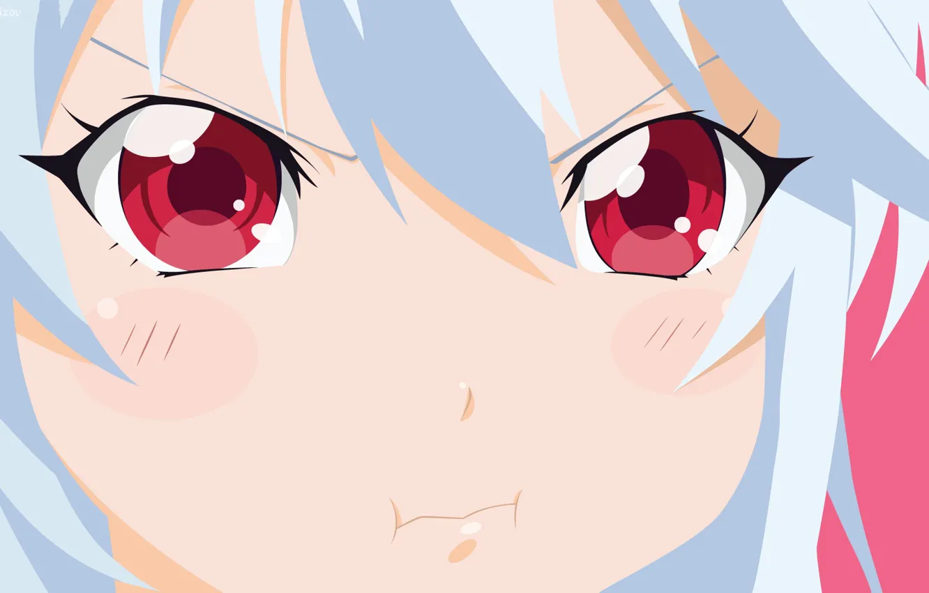 Photo wallpaper eyes, look, girl, face, Gakuen HxH