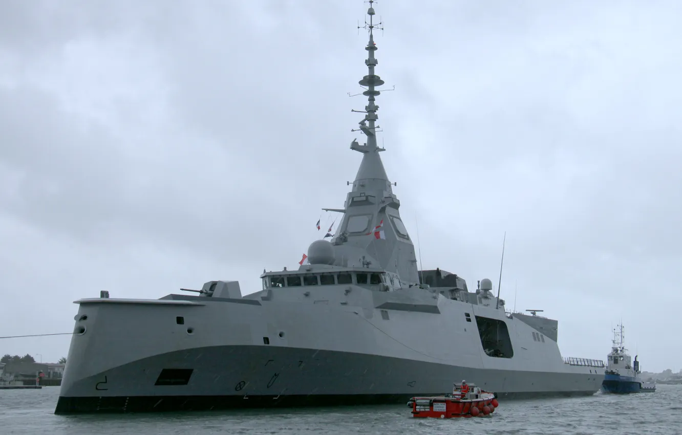 Photo wallpaper frigate, French Navy, Amiral Ronarc'h, FDI
