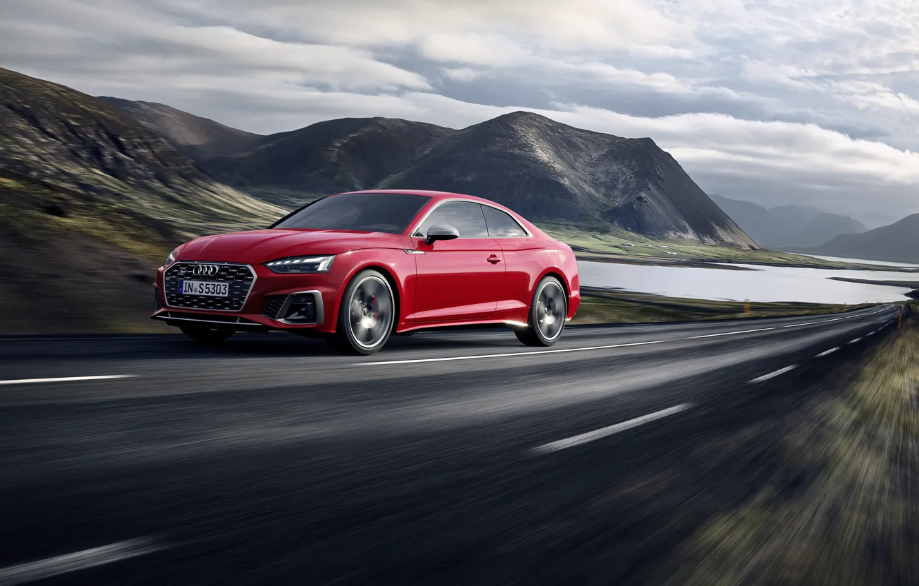Photo wallpaper road, Audi, speed, TDI, Coupe, Audi S5, 2020