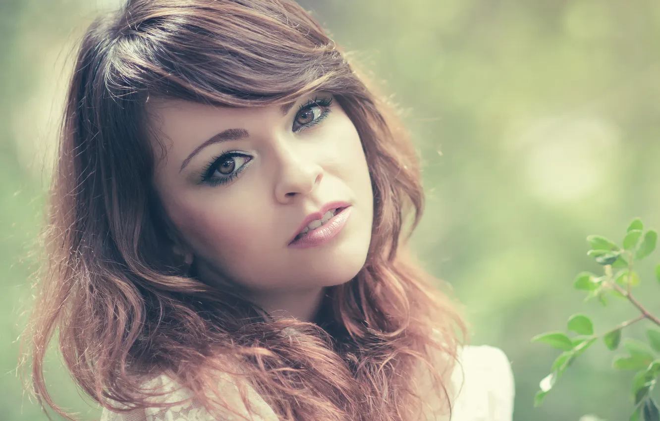 Photo wallpaper background, portrait, makeup