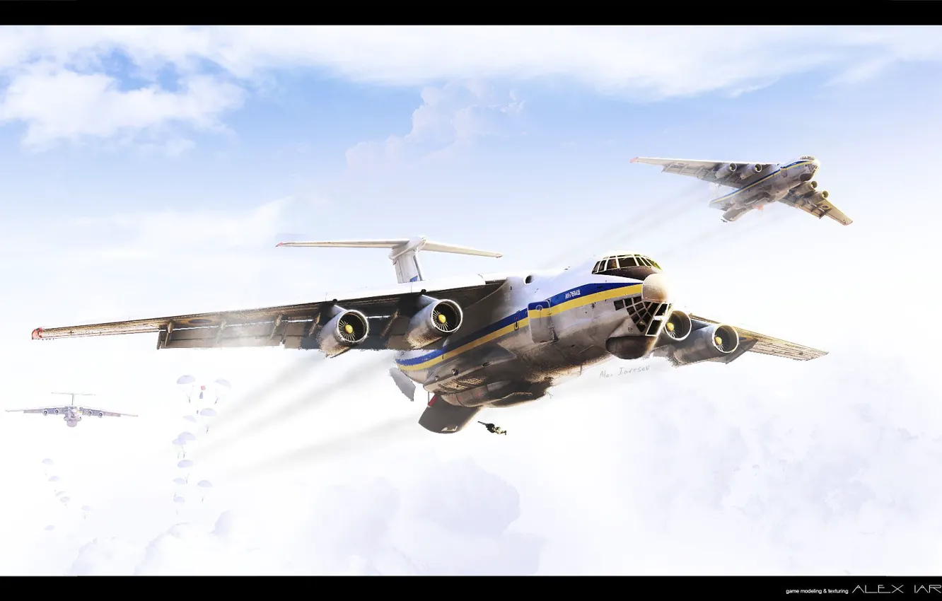 Photo wallpaper aviation, landing, HE 76