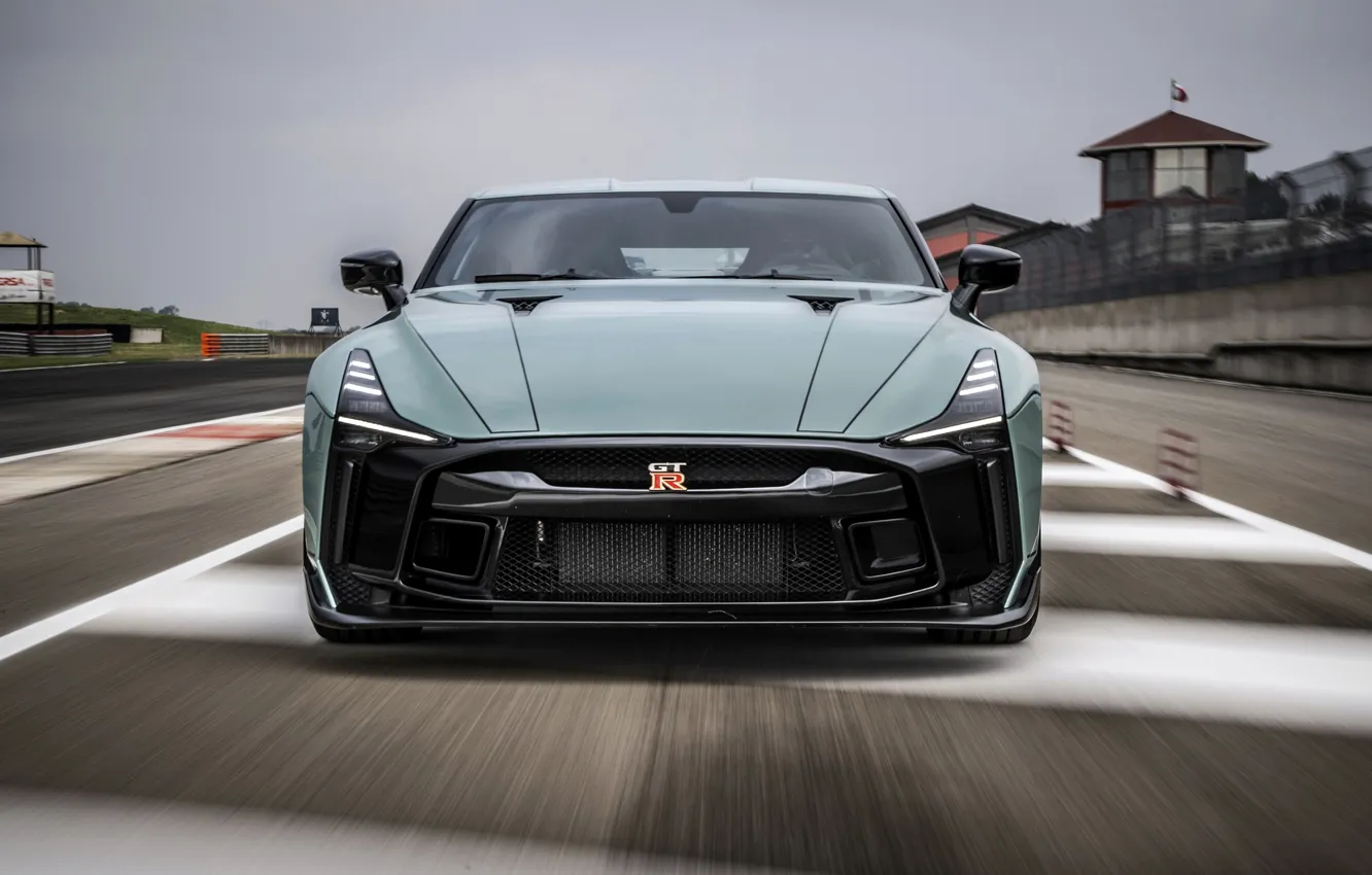 Photo wallpaper track, Nissan, GT-R, front view, R35, Nismo, ItalDesign, 2020