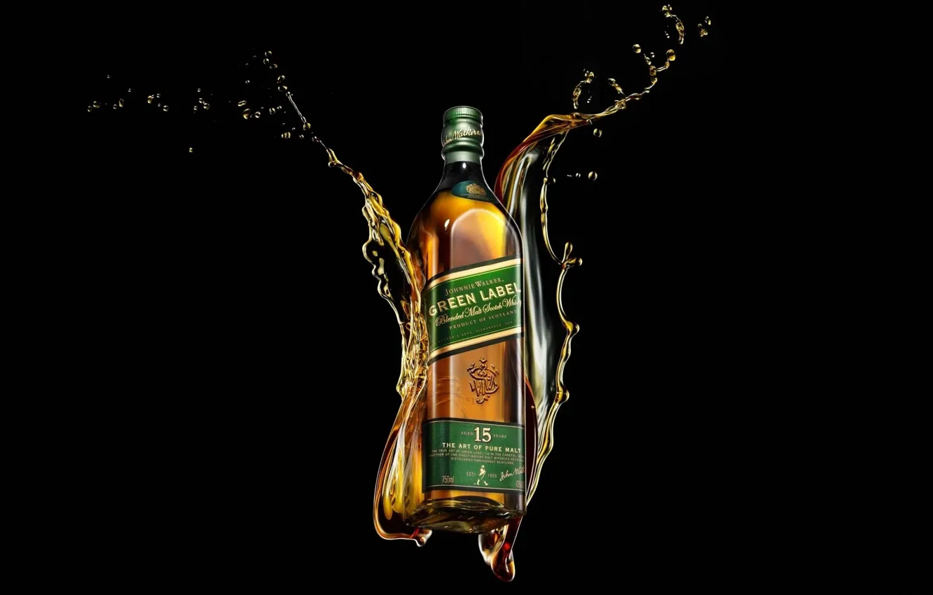 Photo wallpaper Whiskey, Johnnie Walker, Green Label