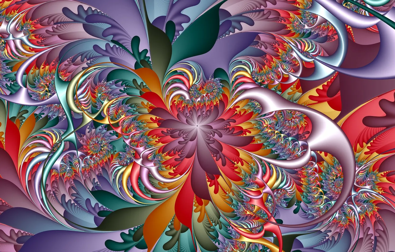 Photo wallpaper pattern, fractal, 3D graphics