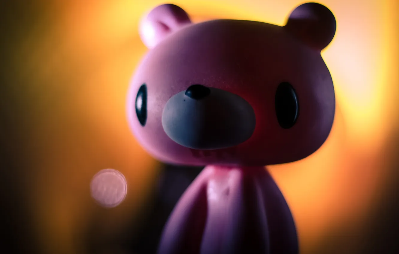 Photo wallpaper glamour, bear, pink, bear