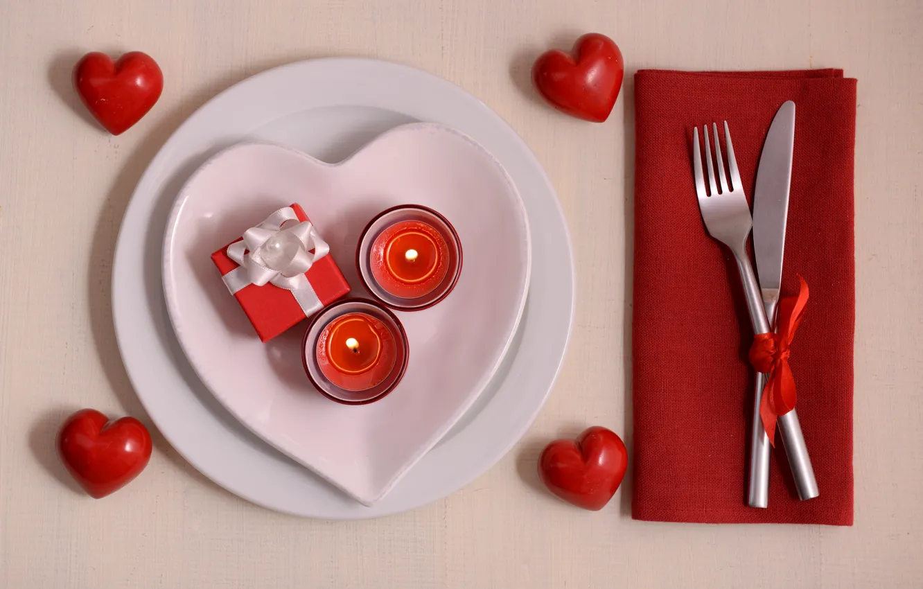 Photo wallpaper love, hearts, valentine's day