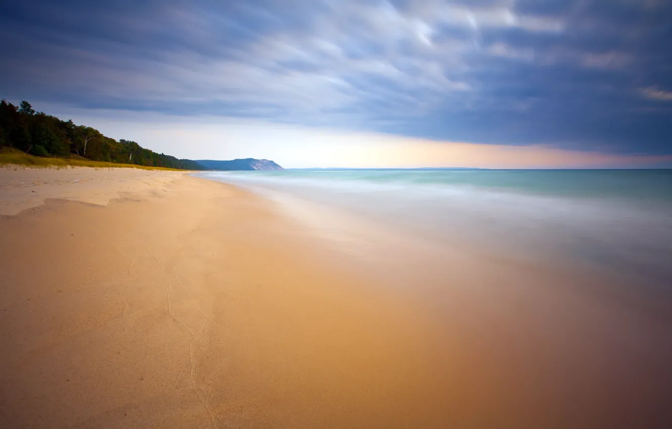 Photo wallpaper sand, sea, landscape