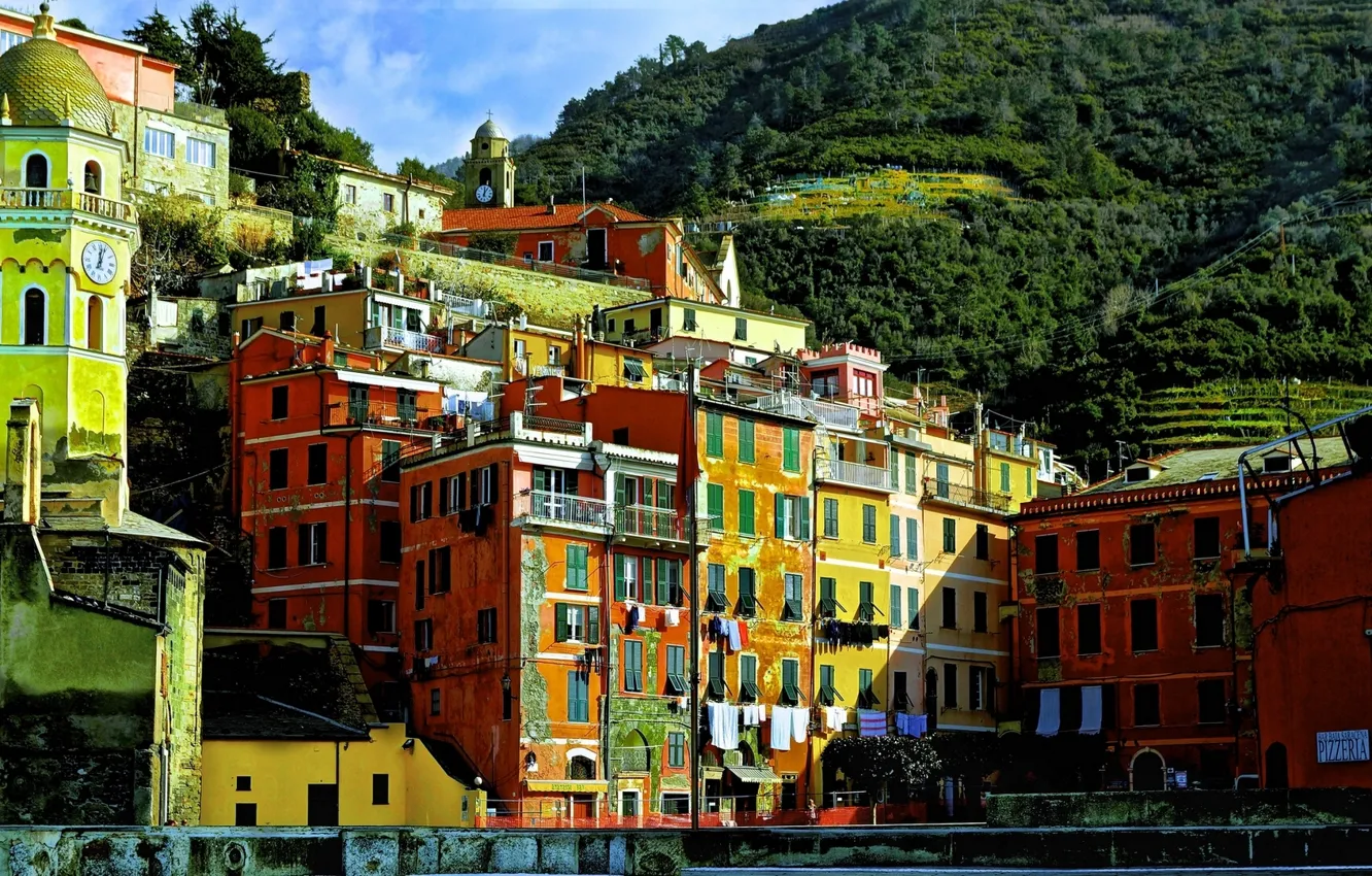 Photo wallpaper building, Italy, Italy, Vernazza, Vernazza, Cinque Terre, Cinque Terre, Liguria