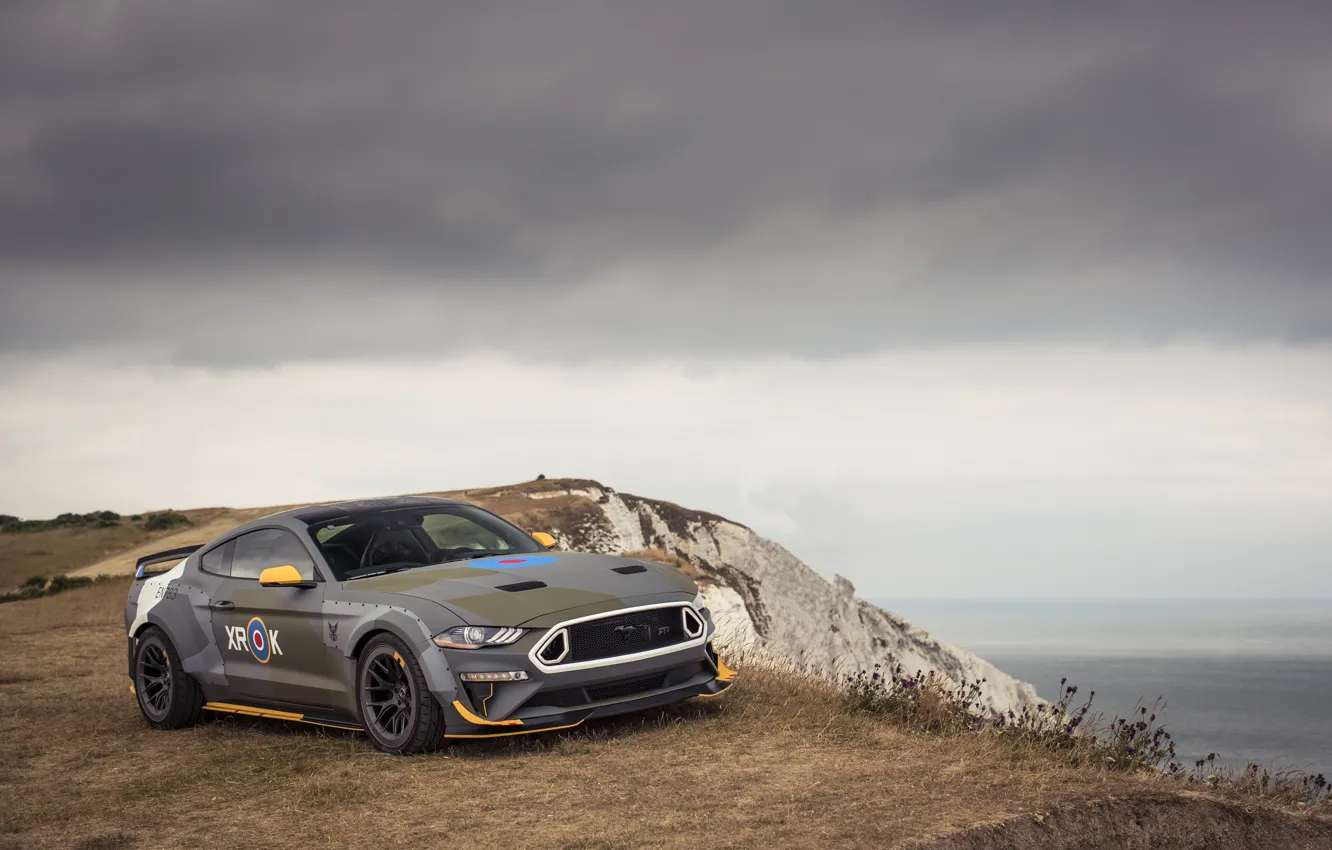 Photo wallpaper Ford, 2018, Mustang GT, Eagle Squadron, The white cliffs of Dover