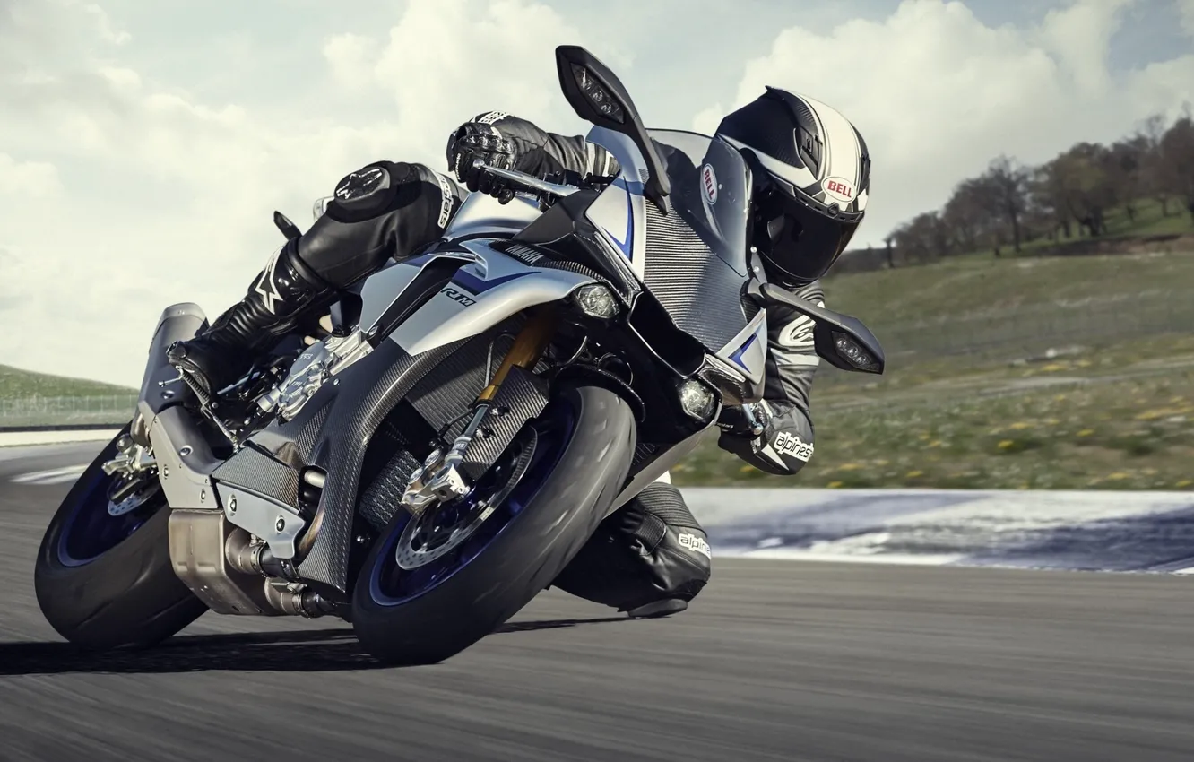 Photo wallpaper speed, Motorcycle, Yamaha YZF-R1, model 2015