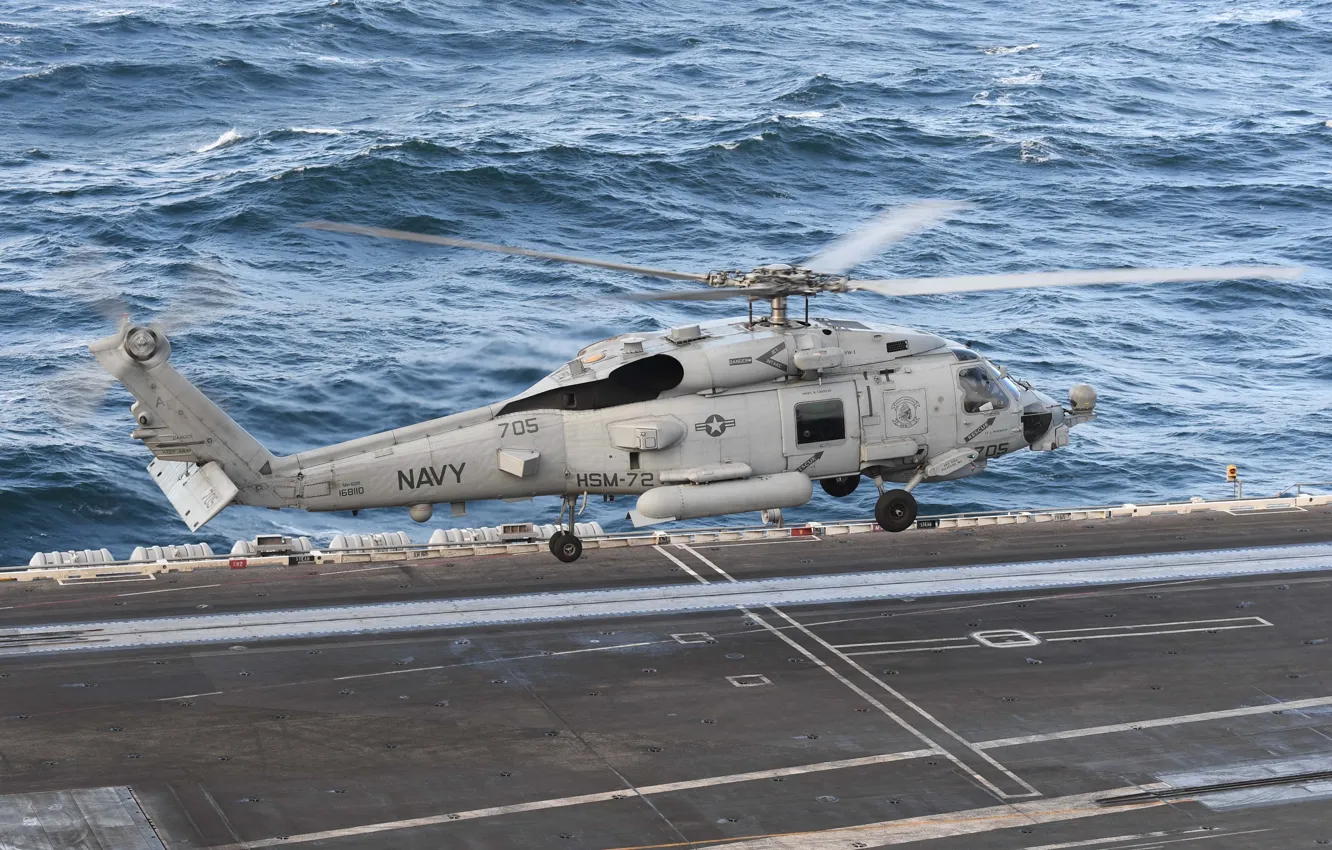 Photo wallpaper Helicopter, US NAVY, MH-60R Seahawk