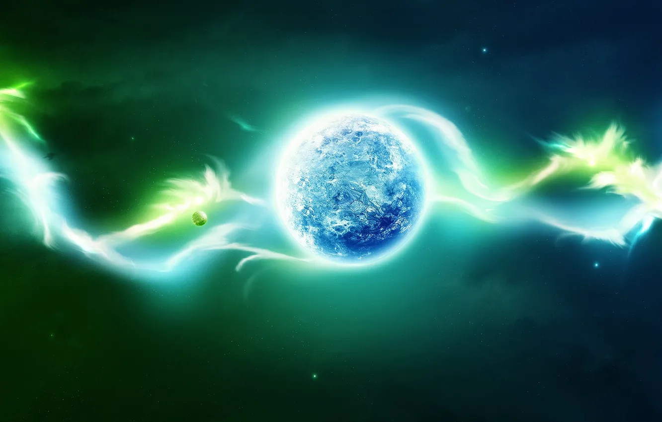 Photo wallpaper fog, the moon, color, planet, 156