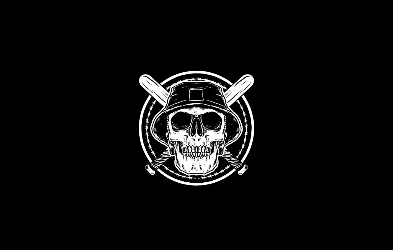 Photo wallpaper Minimalism, Figure, Skull, Style, Bit, Background, Fantasy, Art