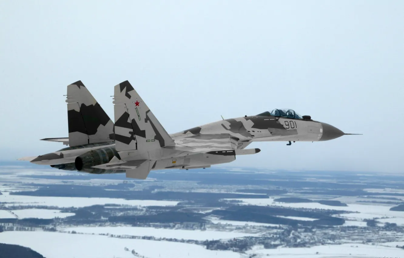 Photo wallpaper Su-35, Sukhoi, The Russian air force, Flanker-Е+, multi-purpose fighter, generation 4
