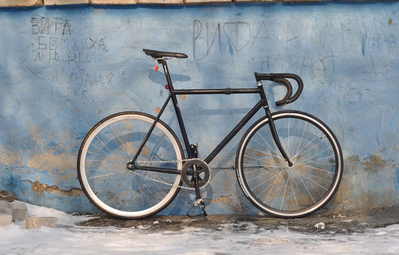 Photo wallpaper bike, wall, street, bicycle, bike, fix, fixedgear, fixed
