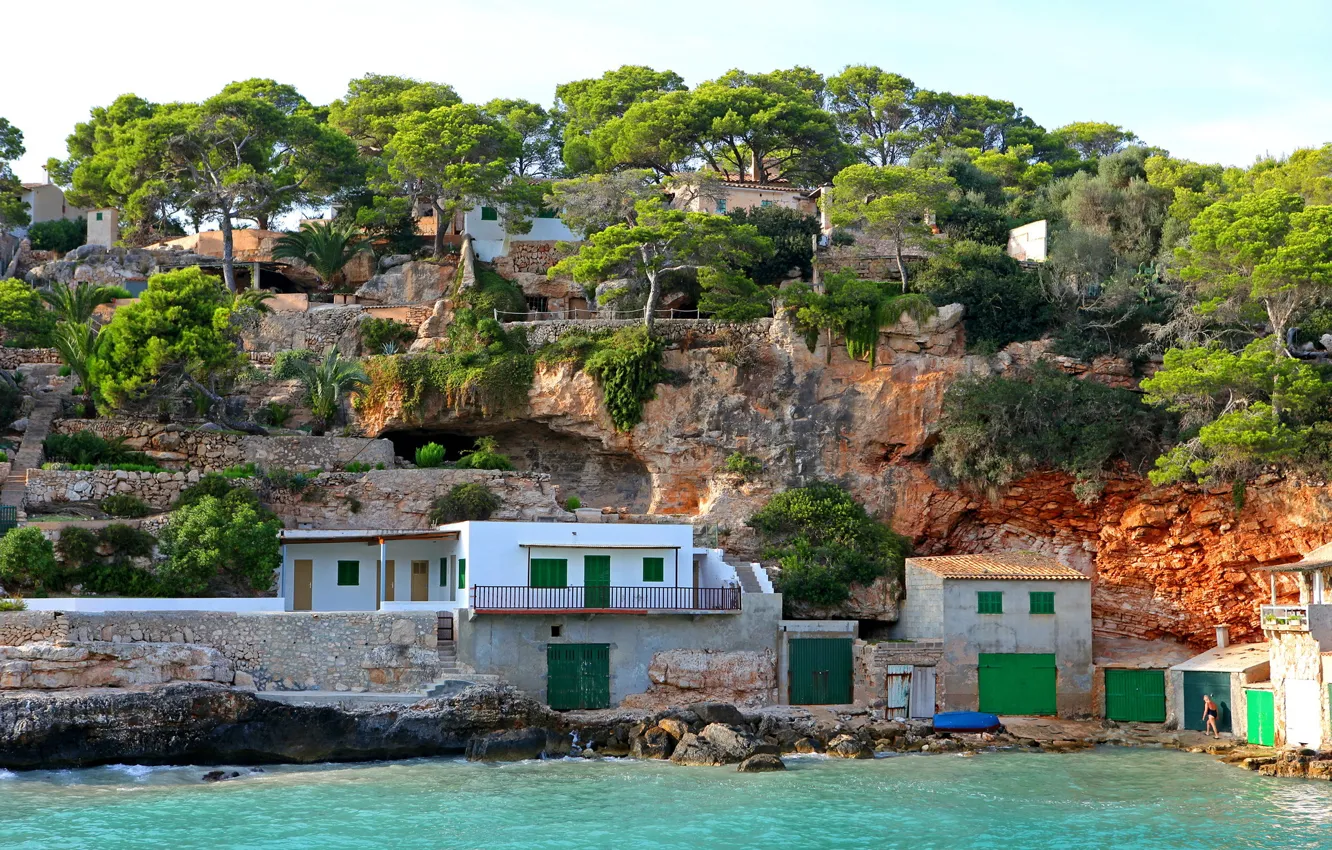 Photo wallpaper city, sea, Town