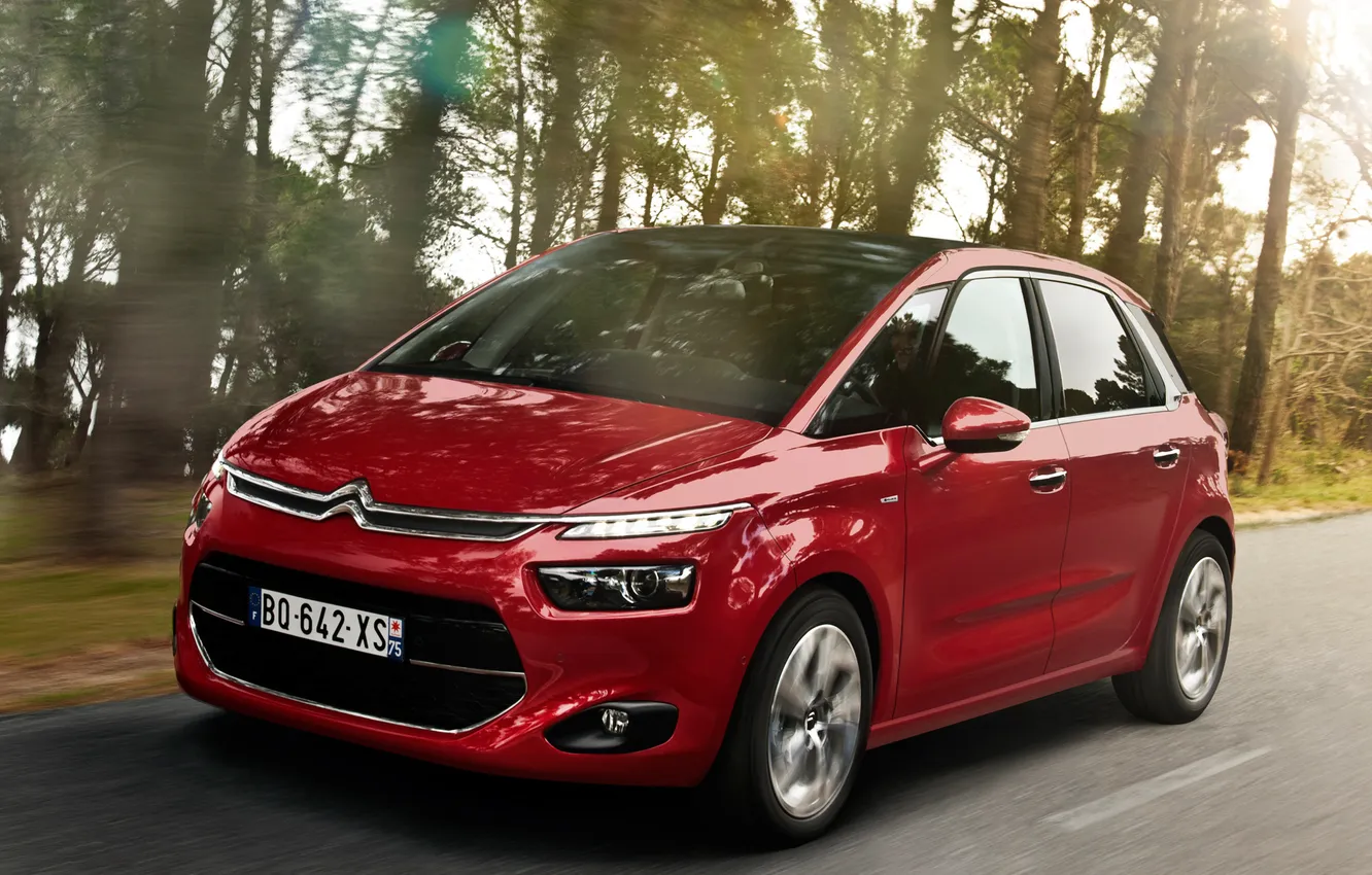 Photo wallpaper road, auto, Citroen, Citroen, Picasso