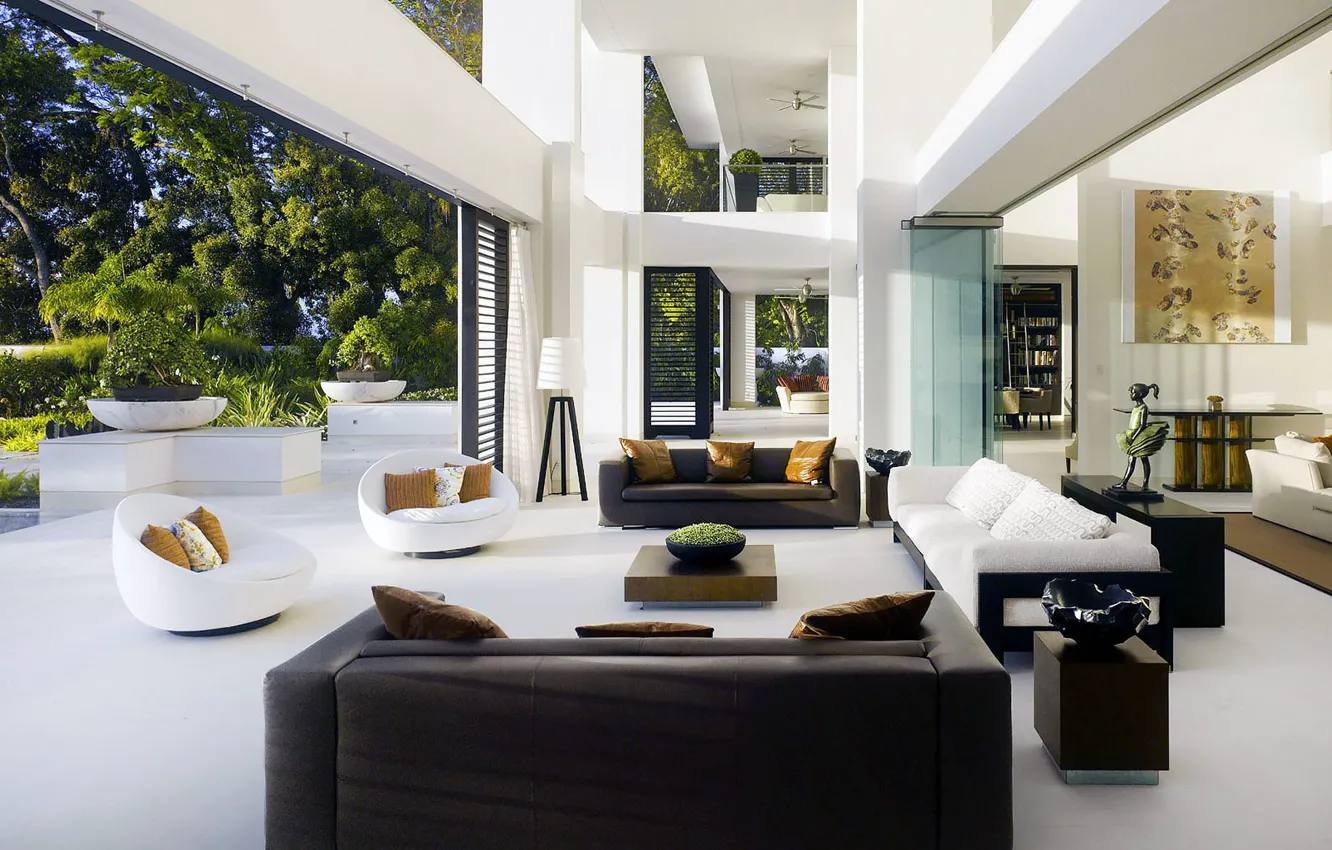 Photo wallpaper Villa, interior, living room, Barbados, St James, Wilkinson beven