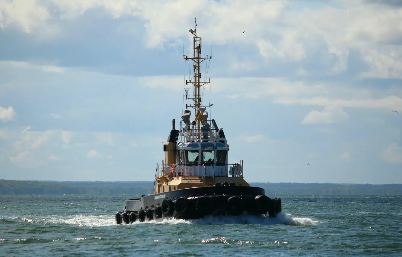 Photo wallpaper tug, sea, On The Go