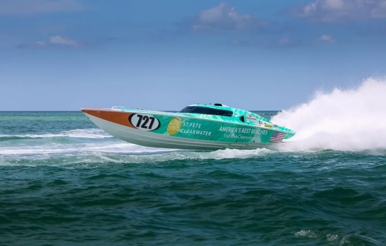Photo wallpaper race, boat, speed
