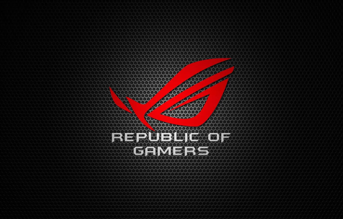 Photo wallpaper mesh, logo, high-tech, logo, carbon, brand, digital art, asus