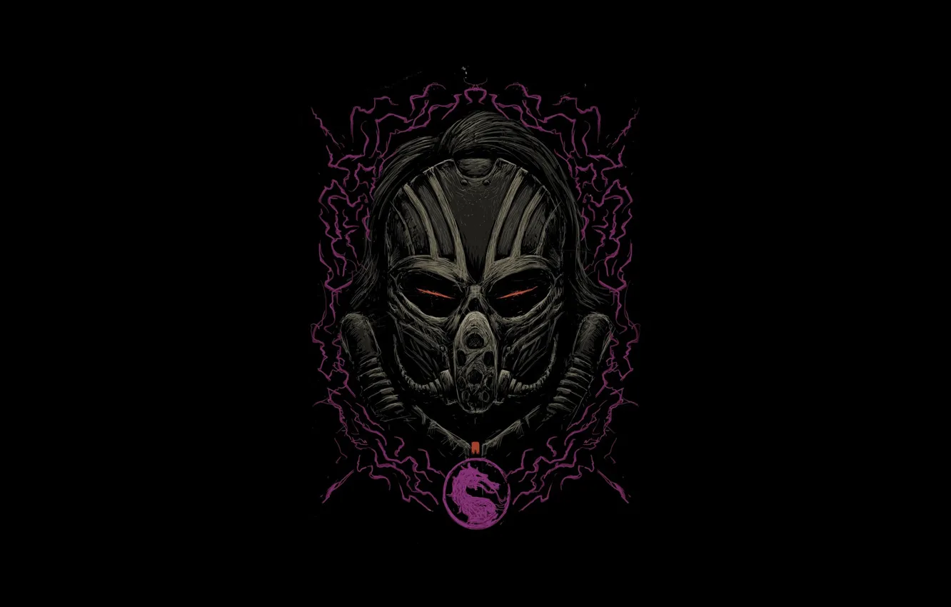 Photo wallpaper style, background, minimalism, mask, style, art, background, Mortal Kombat