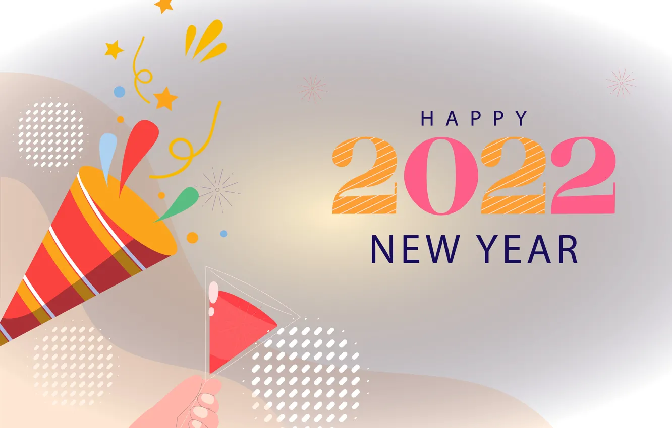 Photo wallpaper holiday, glass, New Year, Happy New Year, confetti, happy new year, Merry Christmas, firecracker