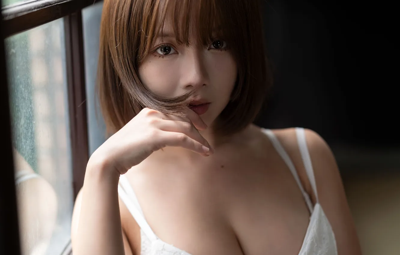 Photo wallpaper look, girl, model, Asian, Arnie