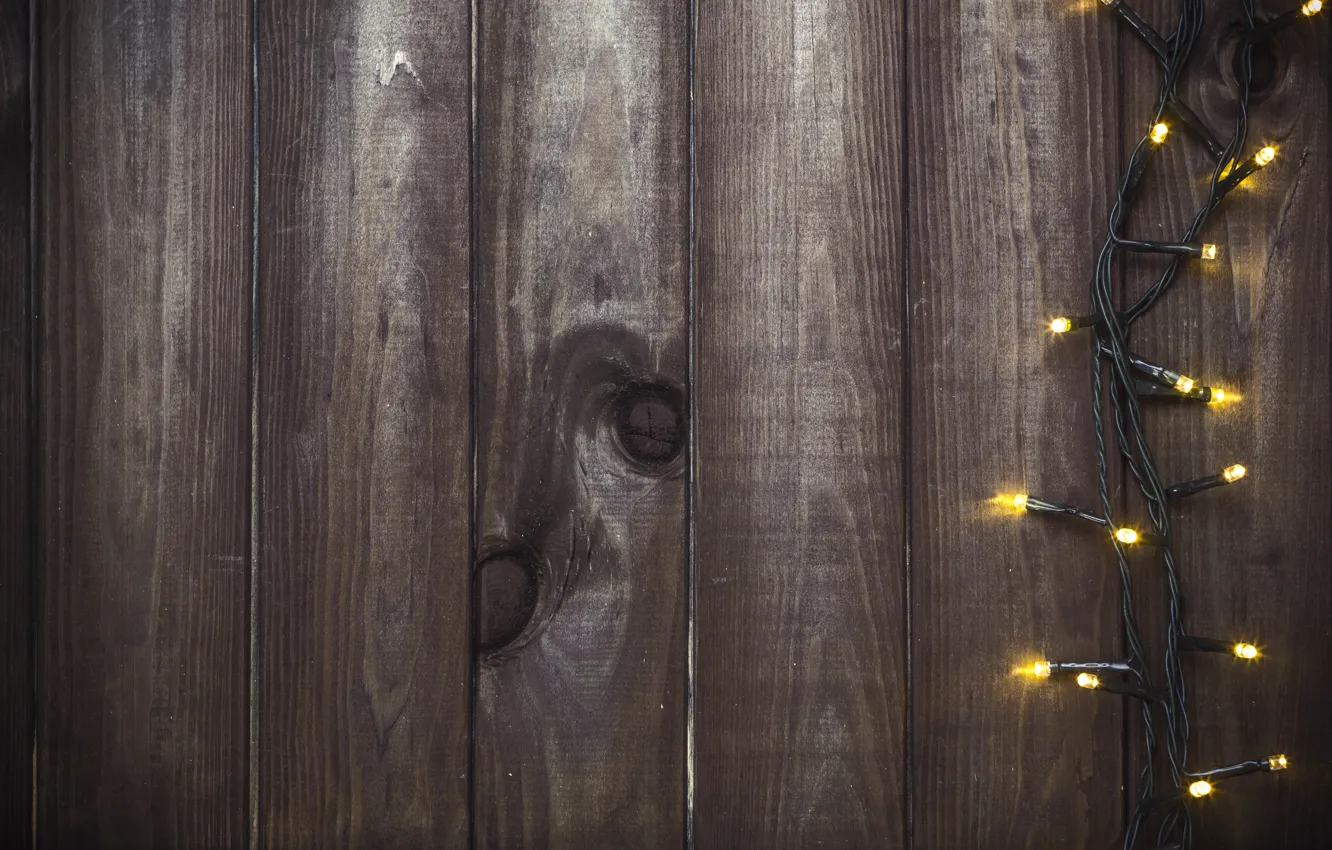 Photo wallpaper background, tree, New Year, Christmas, garland, Christmas, wood, background
