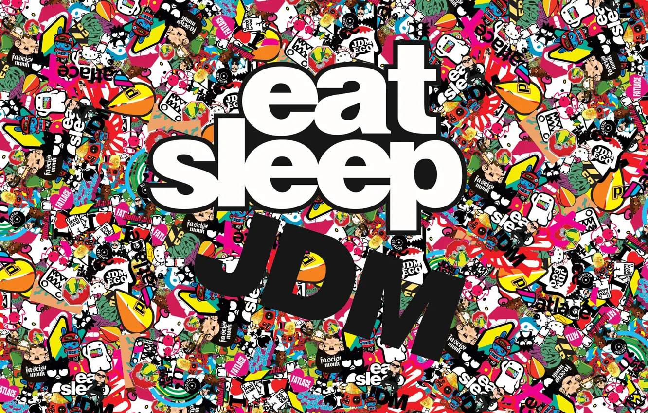 Photo wallpaper Japan, JDM, japanese, market, eat sleep, Domestic, Stickers