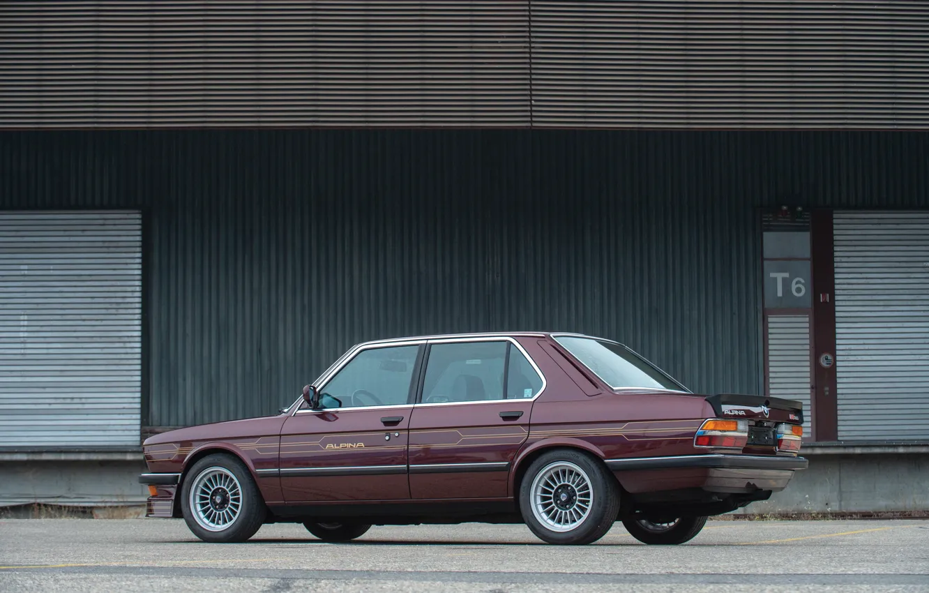 Photo wallpaper BMW, Red, Classic, Alpina, Rear, Alpina B9, B9 3.5