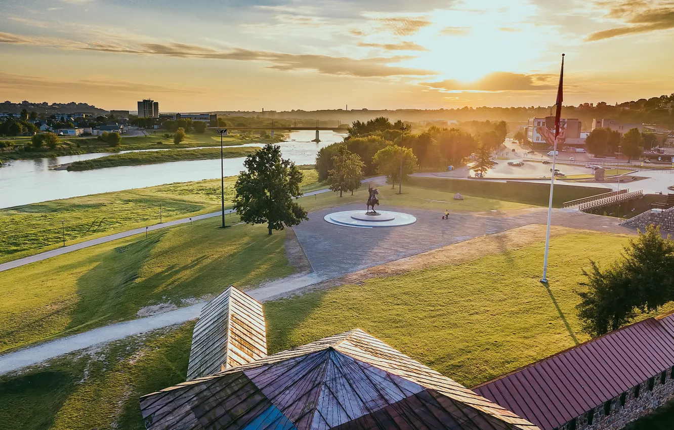 Photo wallpaper Lithuania, Kaunas, Freedom Warrior