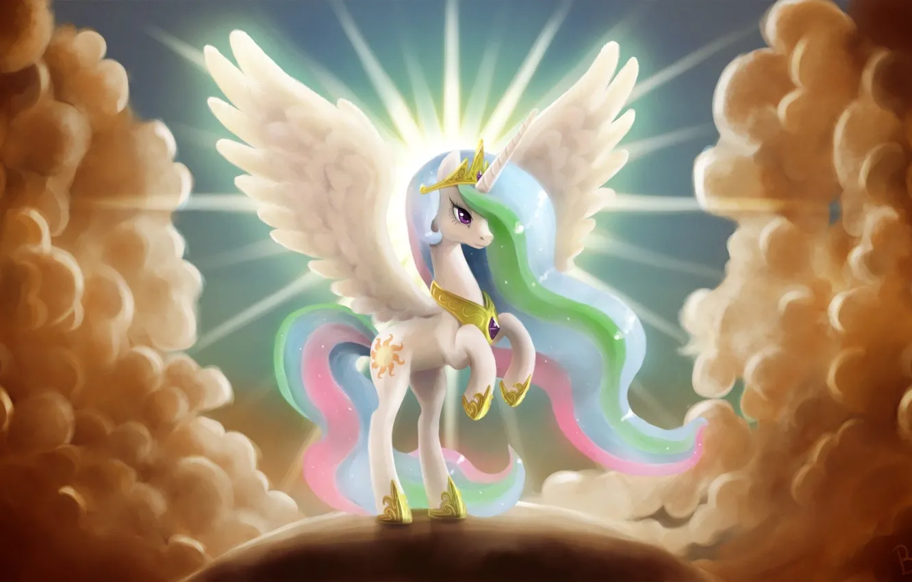 Photo wallpaper wings, pony, Princess, My Little Pony, Celestia