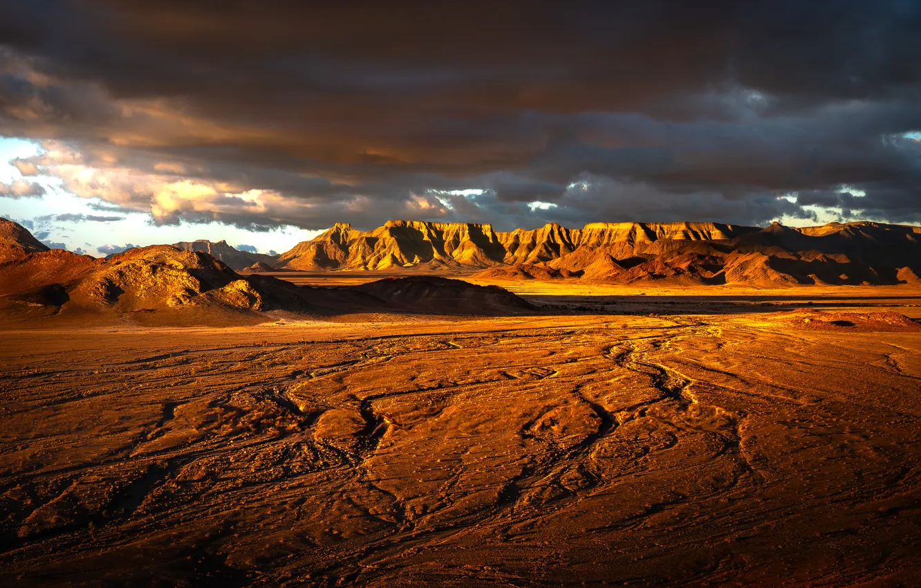 Photo wallpaper sand, landscape, rocks, desert
