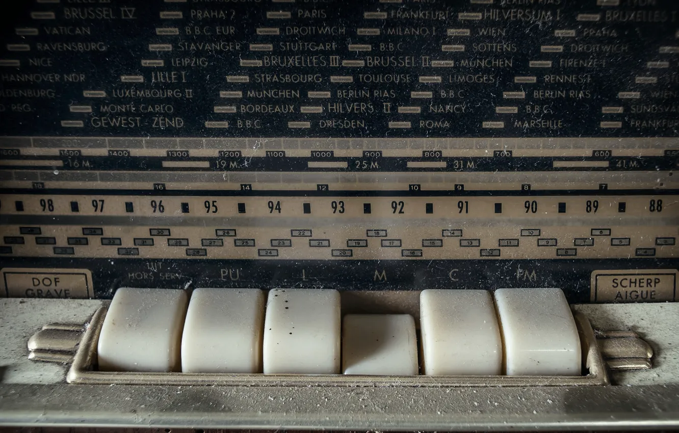 Photo wallpaper macro, radio, receiver