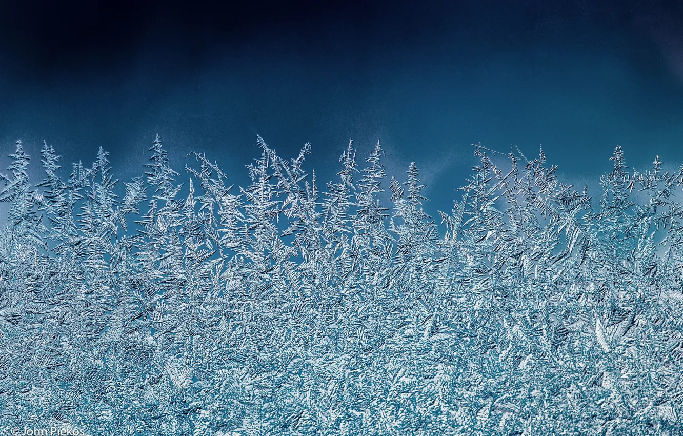 Photo wallpaper frost, glass, macro, pattern, frost