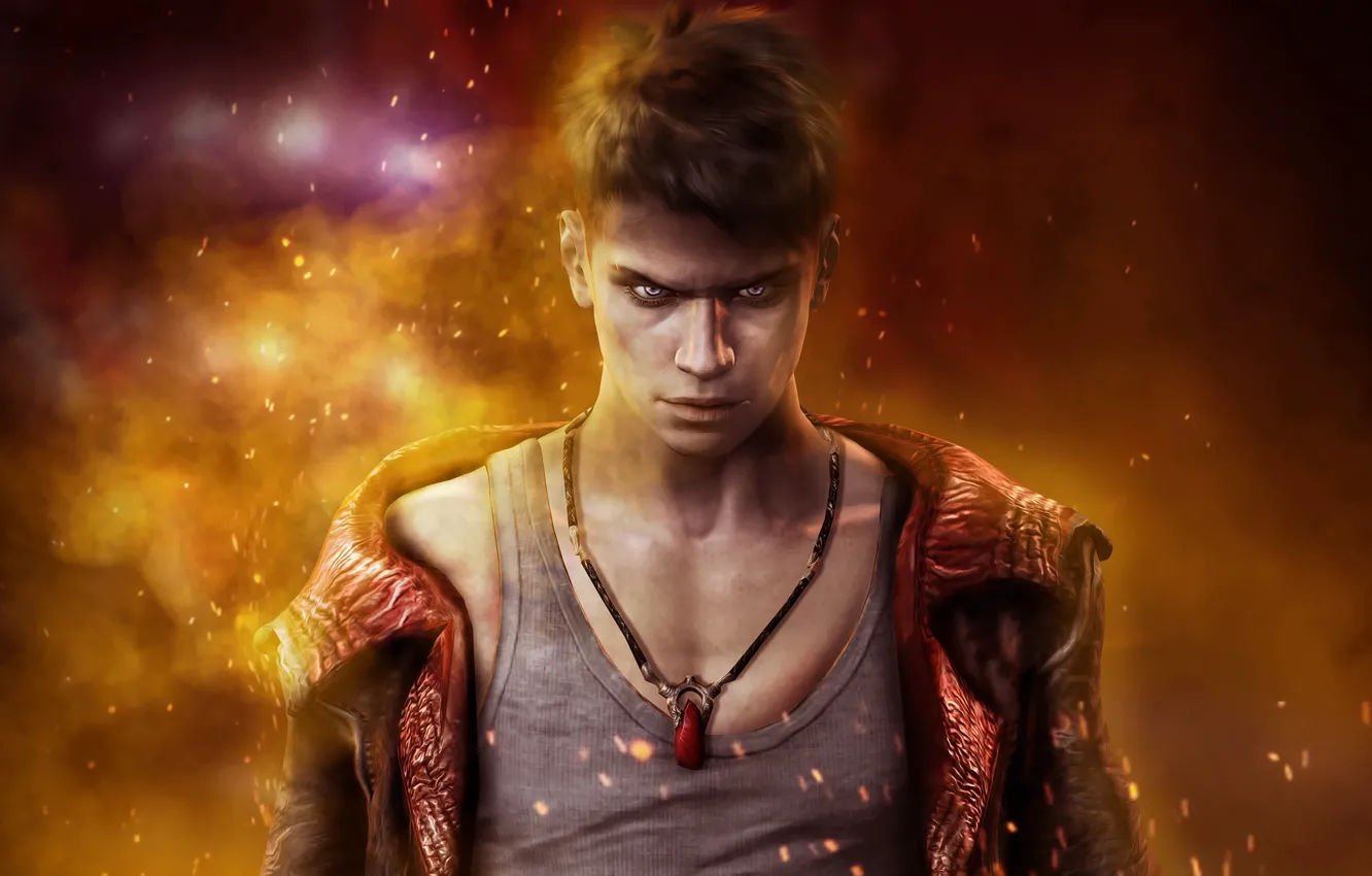 Photo wallpaper amulet, Dante, Devil May Cry, Ninja Theory