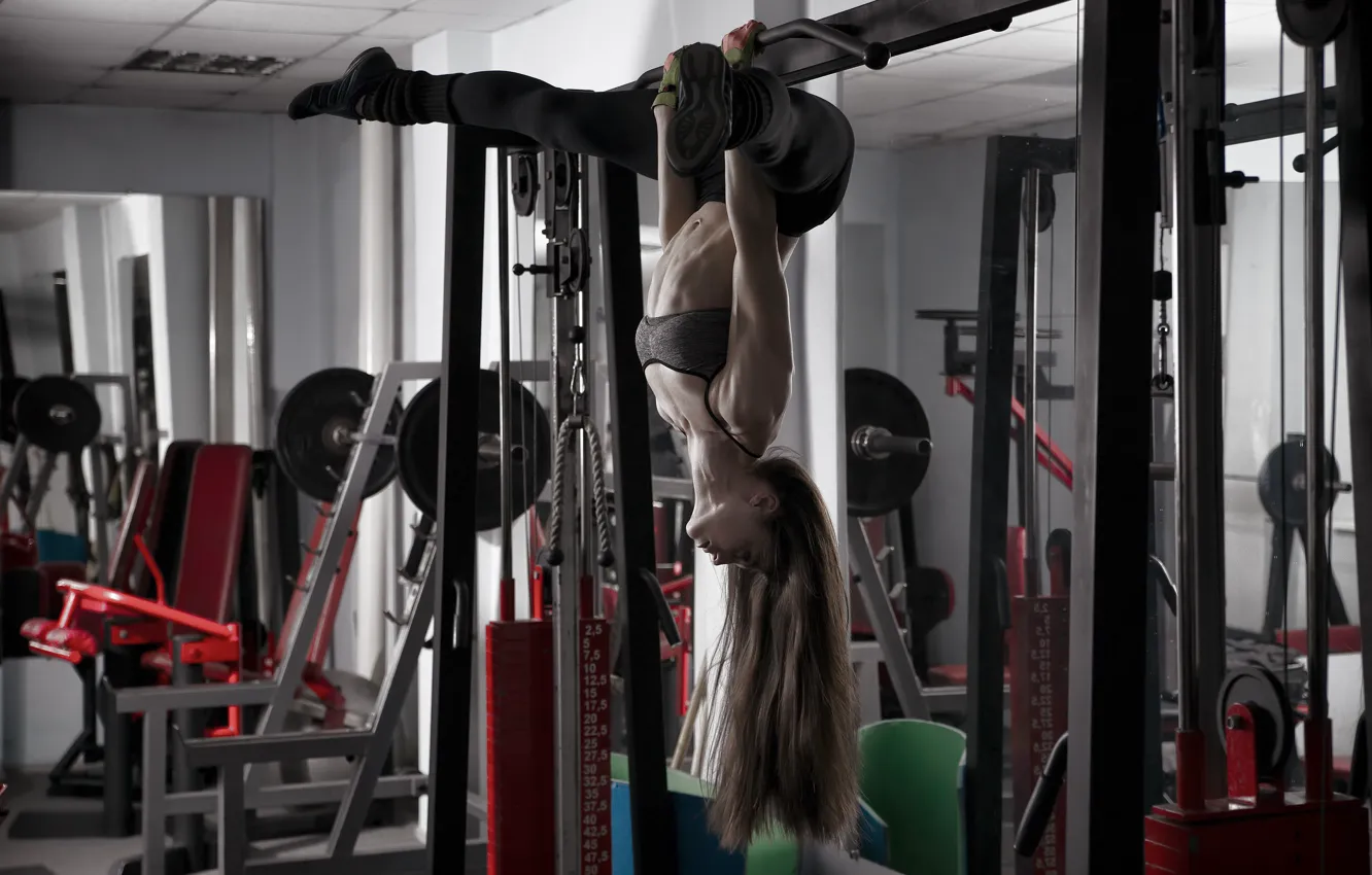 Photo wallpaper hair, female, workout, fitness