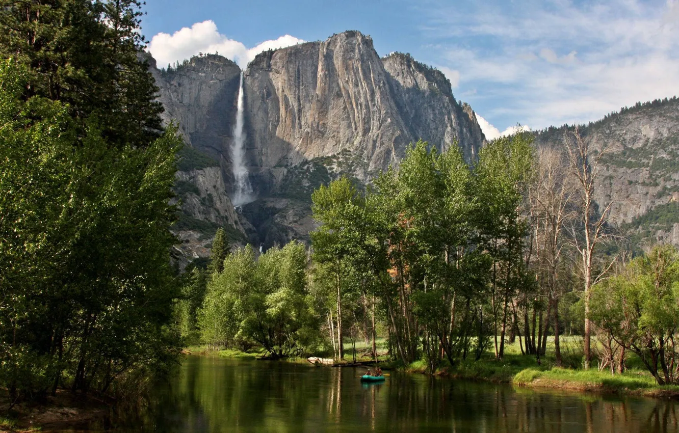 Photo wallpaper mountains, river, Yosemite