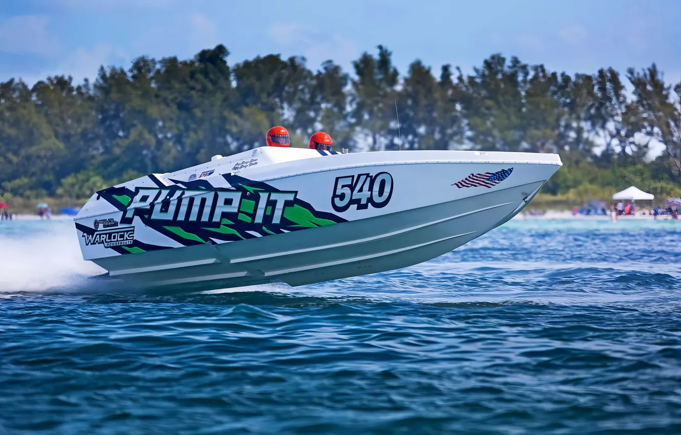 Photo wallpaper race, boat, speed