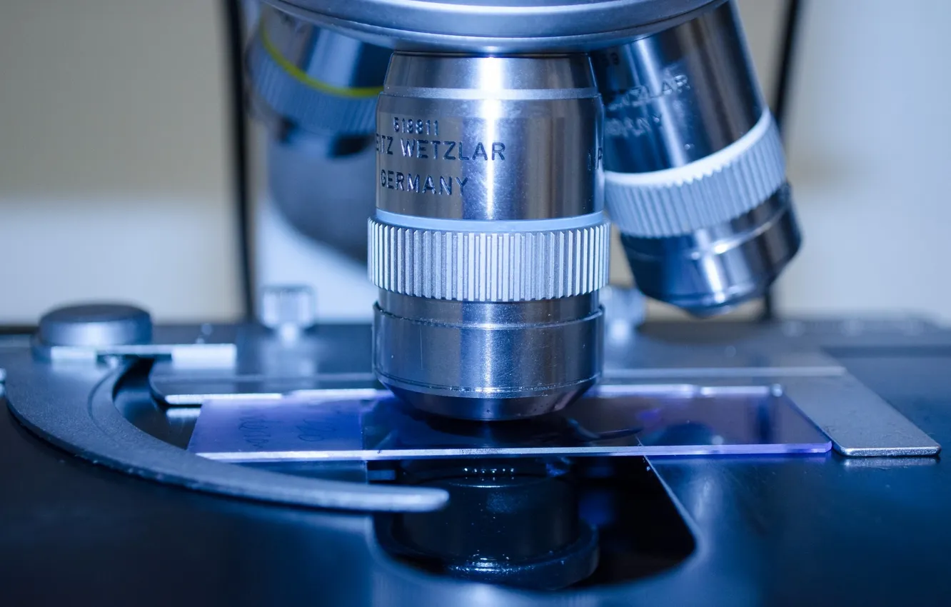 Photo wallpaper laboratory, microscope, research, a scientific tool