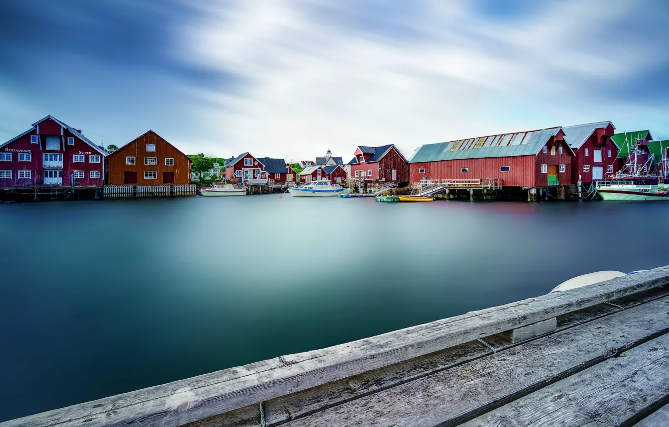 Photo wallpaper bud, longexposure, Norway