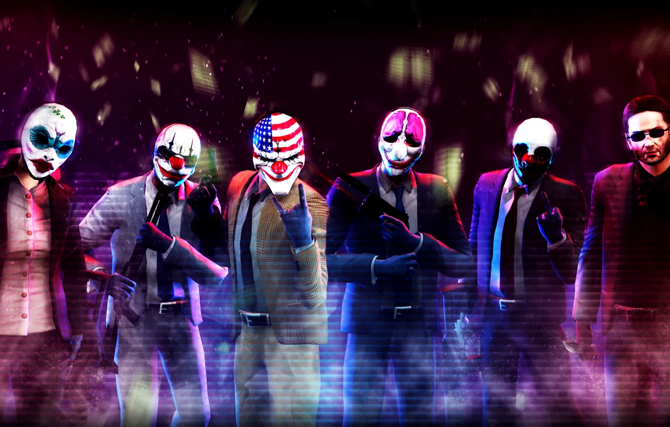 Photo wallpaper Payday, PAYDAY 2, payday2